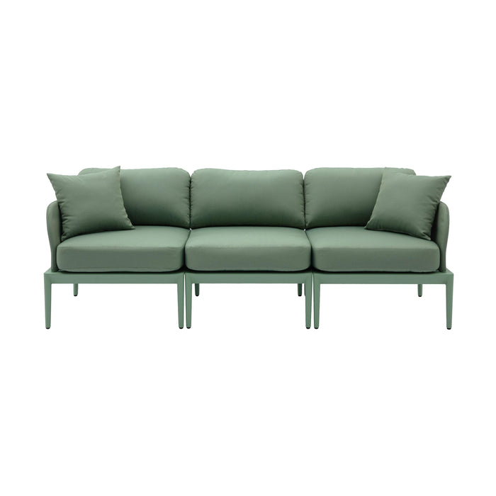 Kapri Moss Green Modular Outdoor Sofa - Home And Beyond