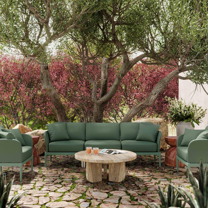 Kapri Moss Green Modular Outdoor Sofa - Home And Beyond