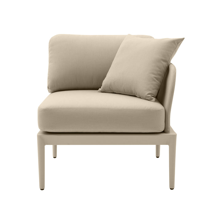 Kapri Taupe Modular Outdoor RAF Corner Seat - Home And Beyond