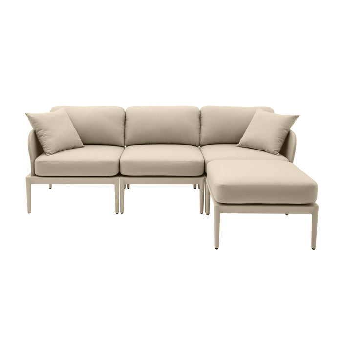 Kapri Taupe Modular Outdoor Sectional - Home And Beyond