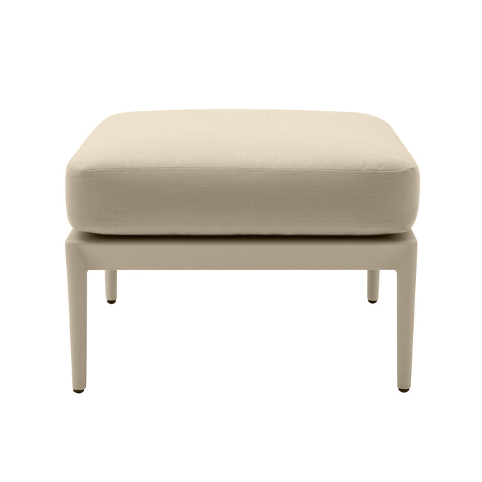 Kapri Taupe Outdoor Ottoman - Home And Beyond