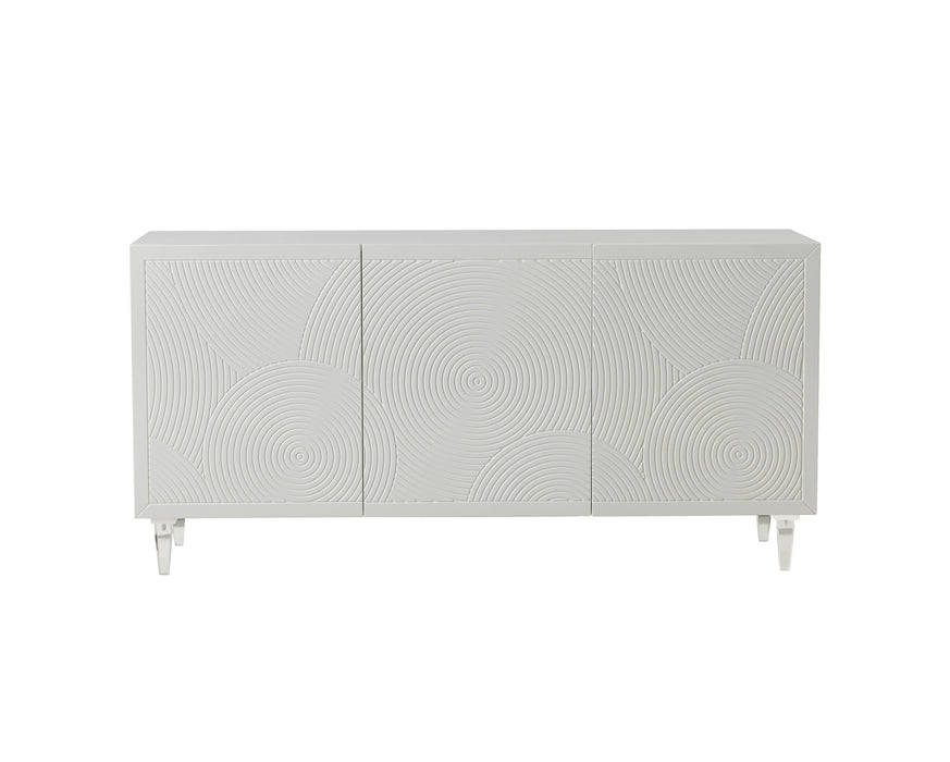 Karma White Lacquer Buffet - Home And Beyond