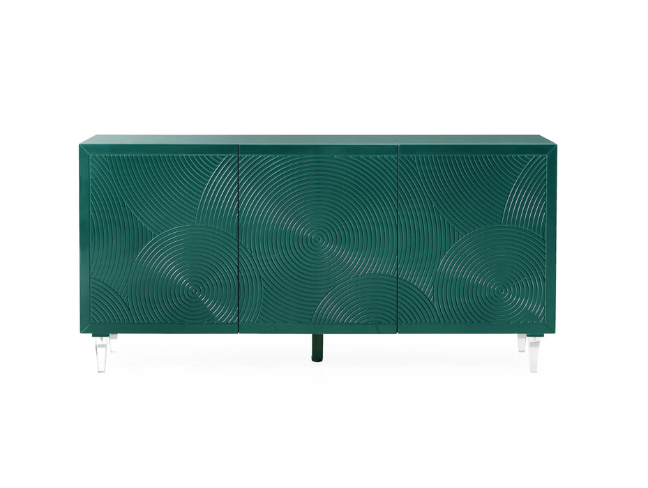 Karma Green Lacquer Buffet - Home And Beyond