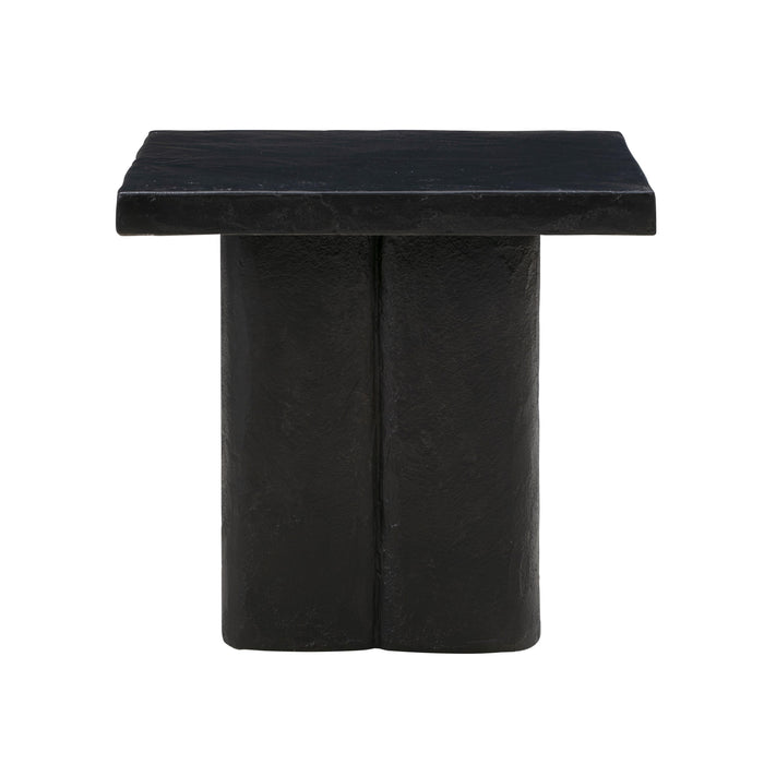 Kayla Black Concrete Side Table - Home And Beyond