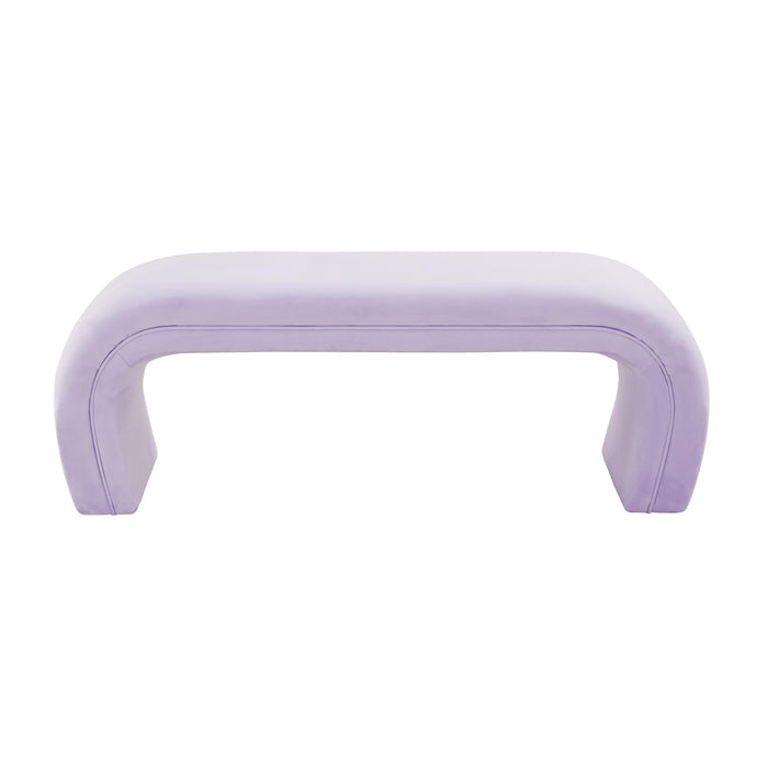 Kenya Lavender Velvet Bench - Home And Beyond