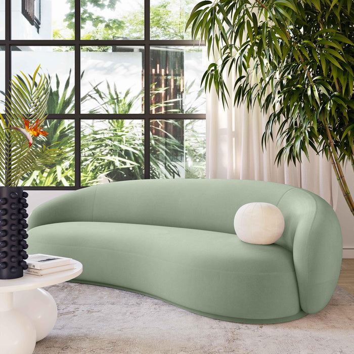 Kendall Moss Green Velvet Sofa - Home And Beyond
