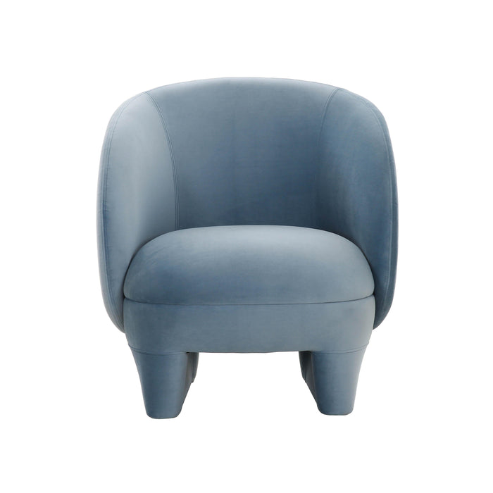 Kiki Blue Stone Velvet Accent Chair - Home And Beyond