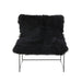 Kimi Black Genuine Sheepskin Chair - Home And Beyond