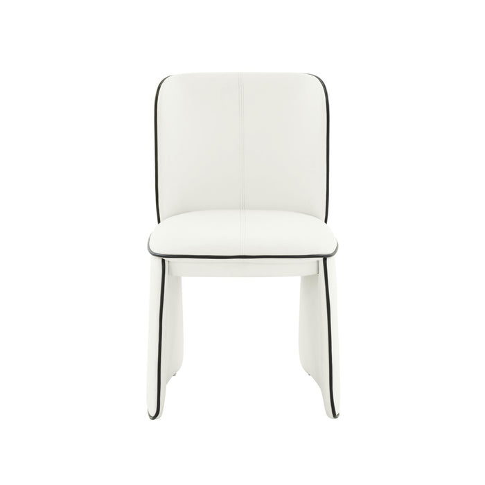 Kinsley Cream Vegan Leather Dining Chair - Home And Beyond