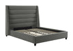 Koah Grey Velvet Bed in Queen - Home And Beyond