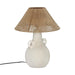 Lalit Natural & White Ceramic Table Lamp - Home And Beyond