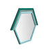 Lally Aqua Velvet Prism Wall Mirror - Home And Beyond