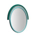 Lally Aqua Velvet Round Wall Mirror - Home And Beyond