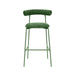 Liliana Forest Green Velvet Bar Stool - Home And Beyond