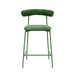 Liliana Forest Green Velvet Counter Stool - Home And Beyond