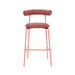 Liliana Mauve Velvet Bar Stool - Home And Beyond