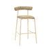 Liliana Taupe Velvet Bar Stool image