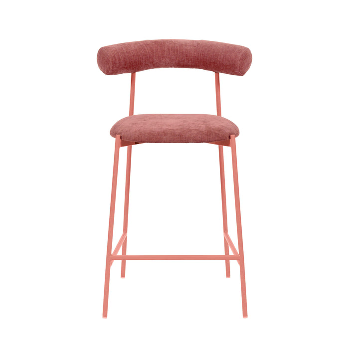 Liliana Mauve Velvet Counter Stool - Home And Beyond