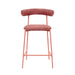 Liliana Mauve Velvet Counter Stool - Home And Beyond