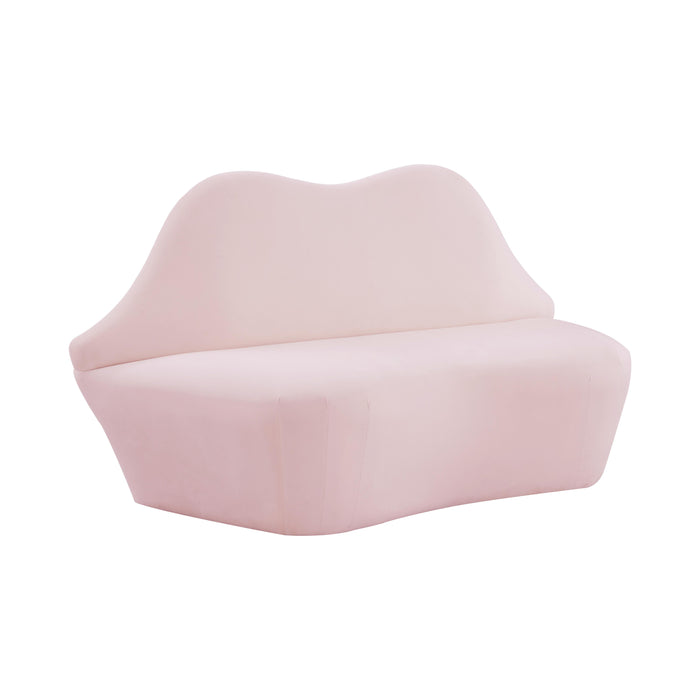 Lips Blush Velvet Settee