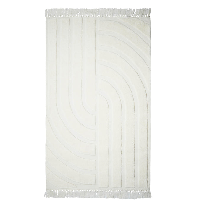 Loop White 5' x 8' Area Rug image