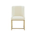 Lisa Cream Pleated Velvet Dining Chair - Home And Beyond