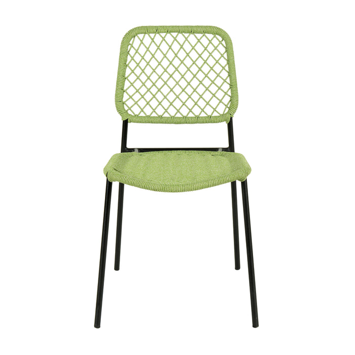 Lucy Green Dyed Cord Outdoor Dining Chair - Home And Beyond