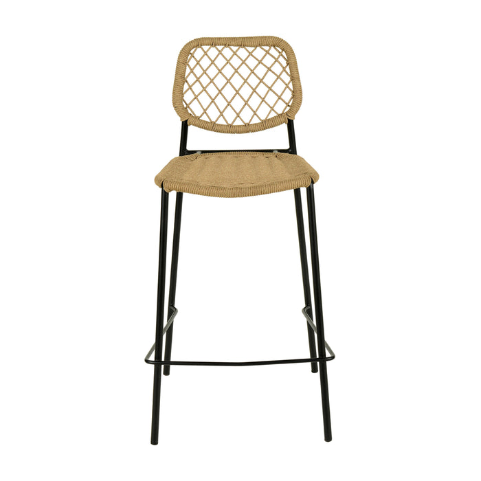 Lucy Natural Dyed Cord Outdoor Counter Stool - Home And Beyond