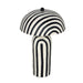 Maiori Black Striped Papier Mache Table Lamp - Home And Beyond