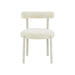 Margaret Cream Chenille Bolster Back Dining Chair - Home And Beyond