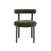 Margaret Forest Green Chenille Bolster Back Dining Chair - Home And Beyond