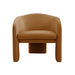 Marla Cognac Velvet Accent Chair - Home And Beyond