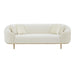 Michelle Cream Velvet Pleated Sofa - Home And Beyond