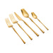 Millie Brushed Gold Stainless Steel Flatware - Set of 5 Pieces - Service for 1 image