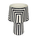 Minori Black Striped Papier Mache Table Lamp - Home And Beyond