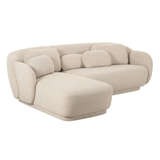 Misty Cream Boucle Sectional - LAF image