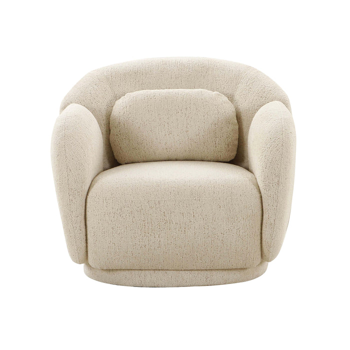 Misty Cream Boucle Accent Chair - Home And Beyond