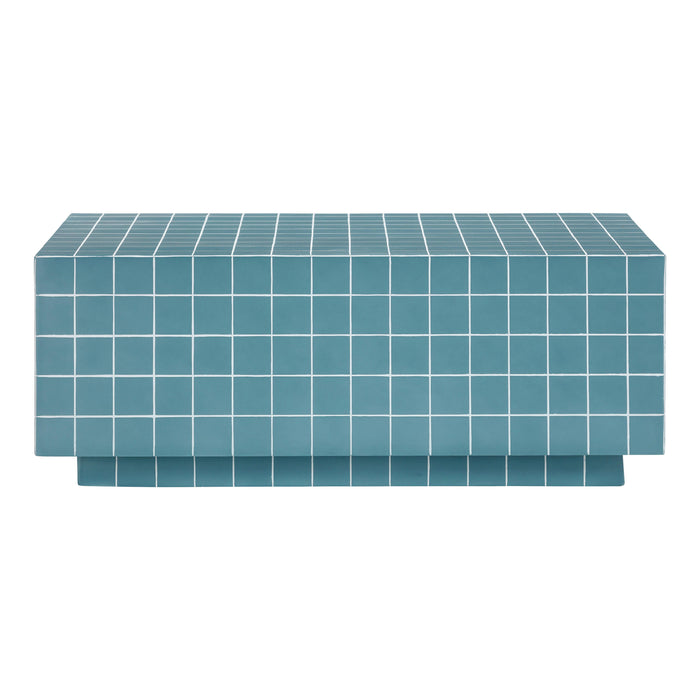 Mixie Blue Tile Indoor / Outdoor Coffee Table - Home And Beyond