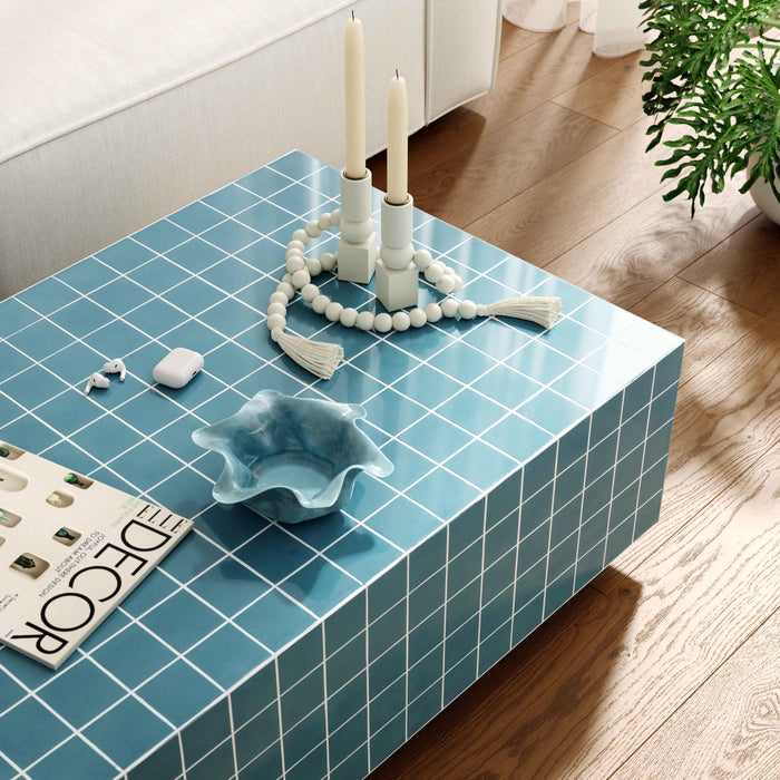 Mixie Blue Tile Indoor / Outdoor Coffee Table - Home And Beyond