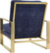 Mott Navy Slub Velvet Chair - Home And Beyond