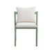 Nancy Mint Green and Cream Outdoor Dining Chair - Home And Beyond