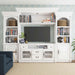 Newport White Entertainment Center for TVs up to 65" - Home And Beyond