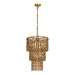 Nirsa Brass Chain Link 3-Tier Chandelier - Home And Beyond