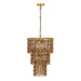 Nirsa Brass Chain Link 3-Tier Chandelier - Home And Beyond