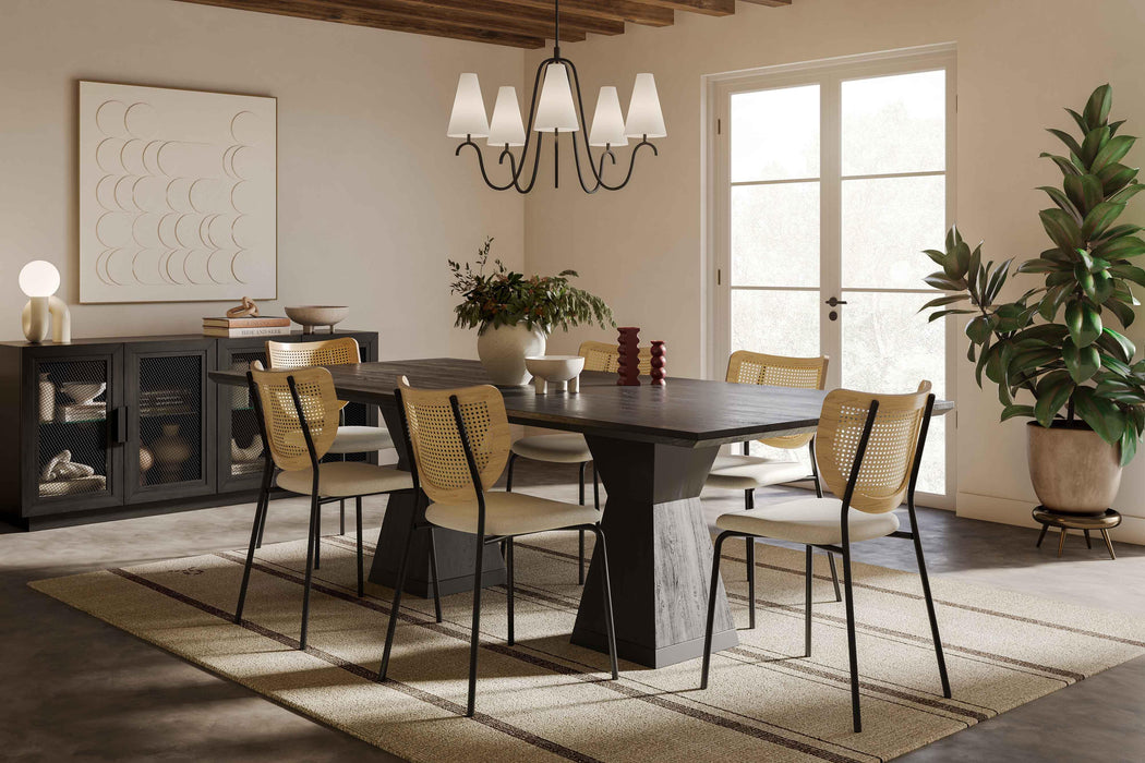 Nolan Black Wood Dining Table - Home And Beyond