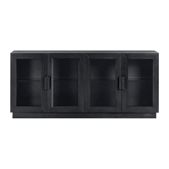 Nolan Black Wood Media Console - Home And Beyond