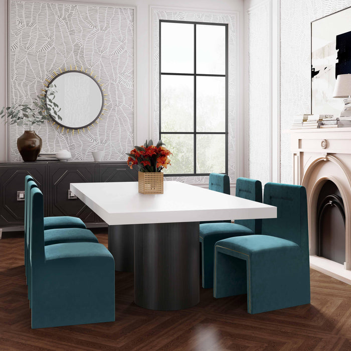 Nova White Lacquer Dining Table - Home And Beyond