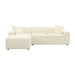 Olafur Cream Linen Sectional - LAF - Home And Beyond