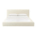 Olafur Cream Linen Queen Bed - Home And Beyond