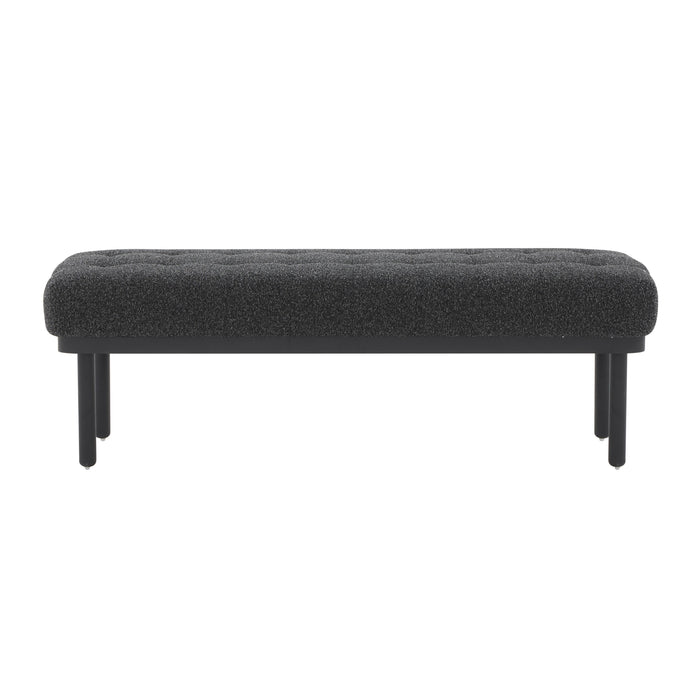 Olivia Black Boucle Bench - Home And Beyond